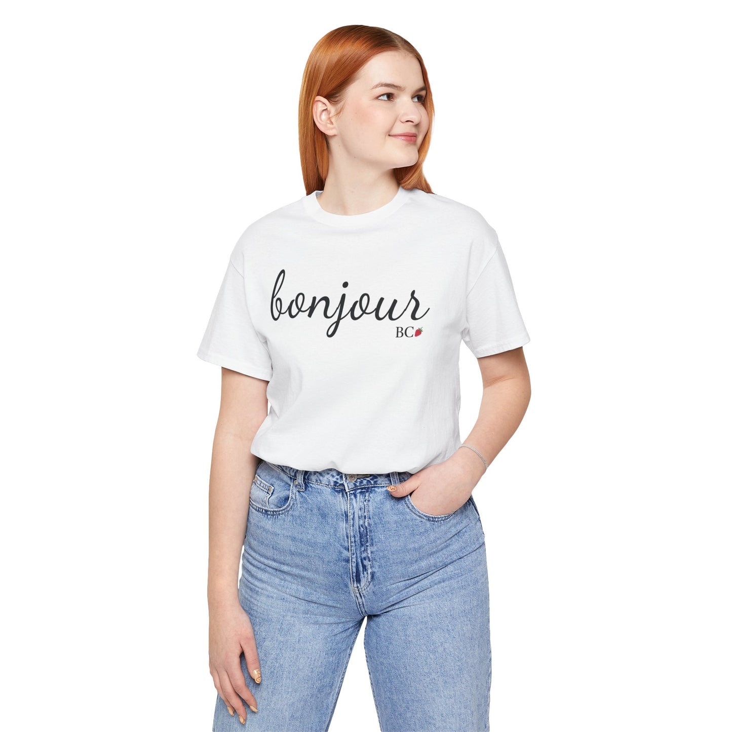 Bonjour Script Tee - Graphic Tee