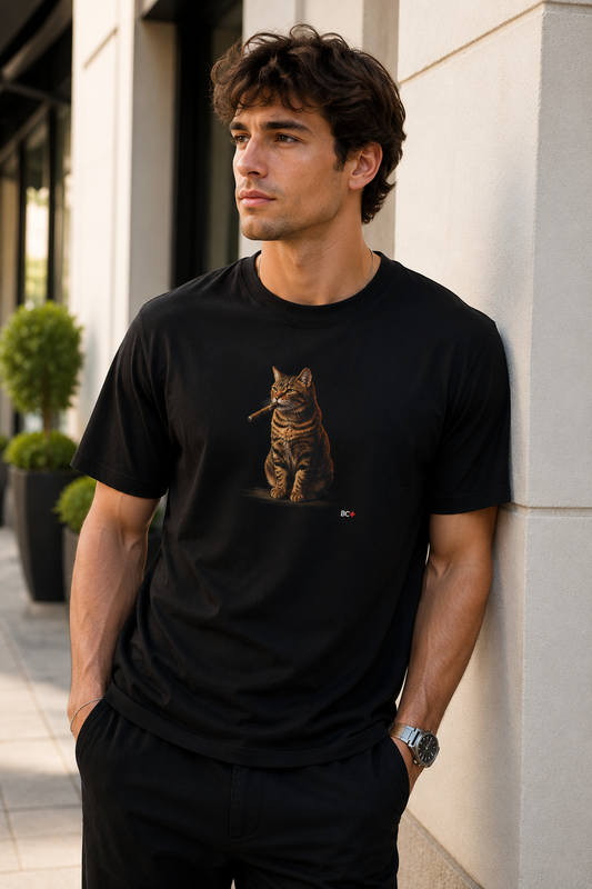 Cat with Cigar T-Shirt — BC Vintage Graphic Tee